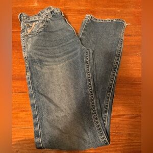 Ariat Jeans Mens 33x36 M5 Slim Straight Leg Western Preowned distressed